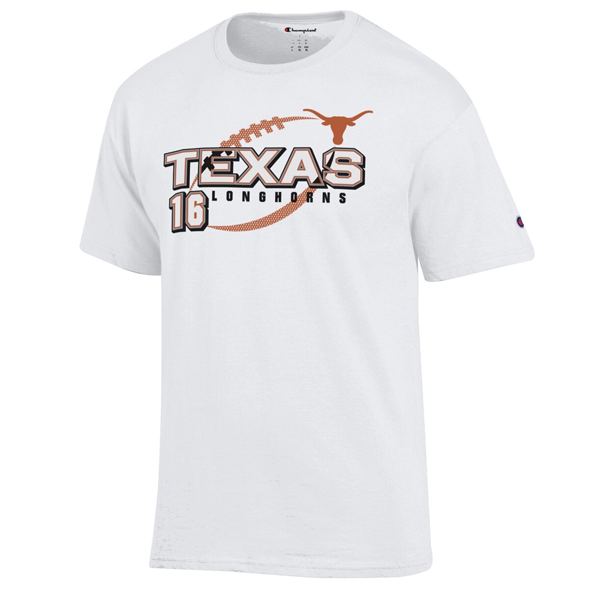 Arch Manning #16 NIL Texas Longhorns Outline Football T-Shirt