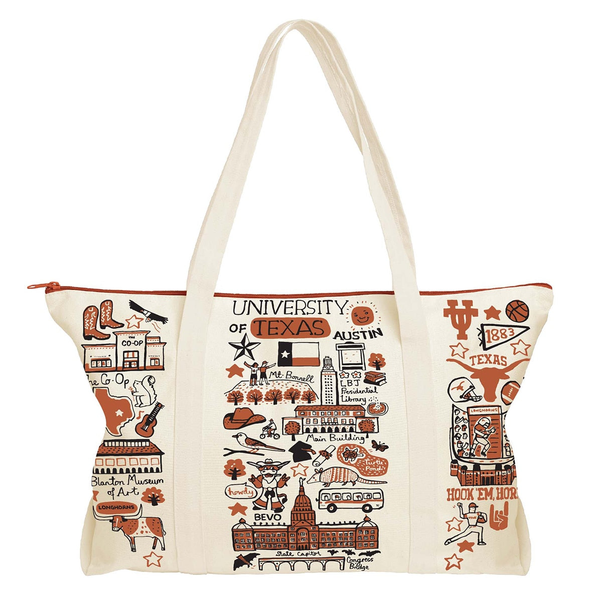 Julia Gash University of Texas Natural Canvas Weekend Tote