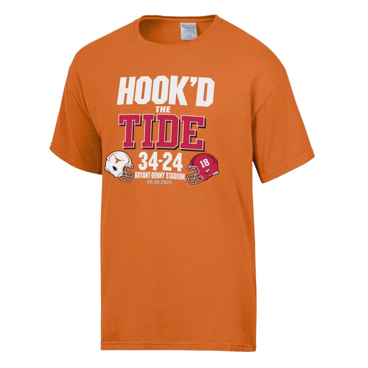 Texas Longhorns 2023 Hook'd the Tide ComfortWash Tee