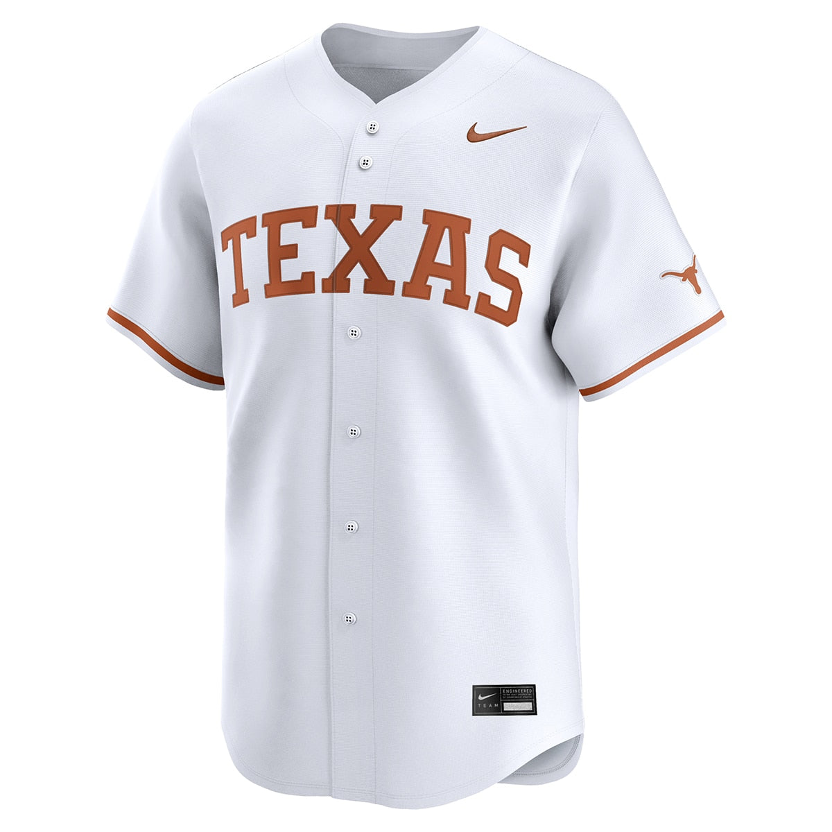 Custom NIL Nike Texas Longhorns Baseball White Jersey
