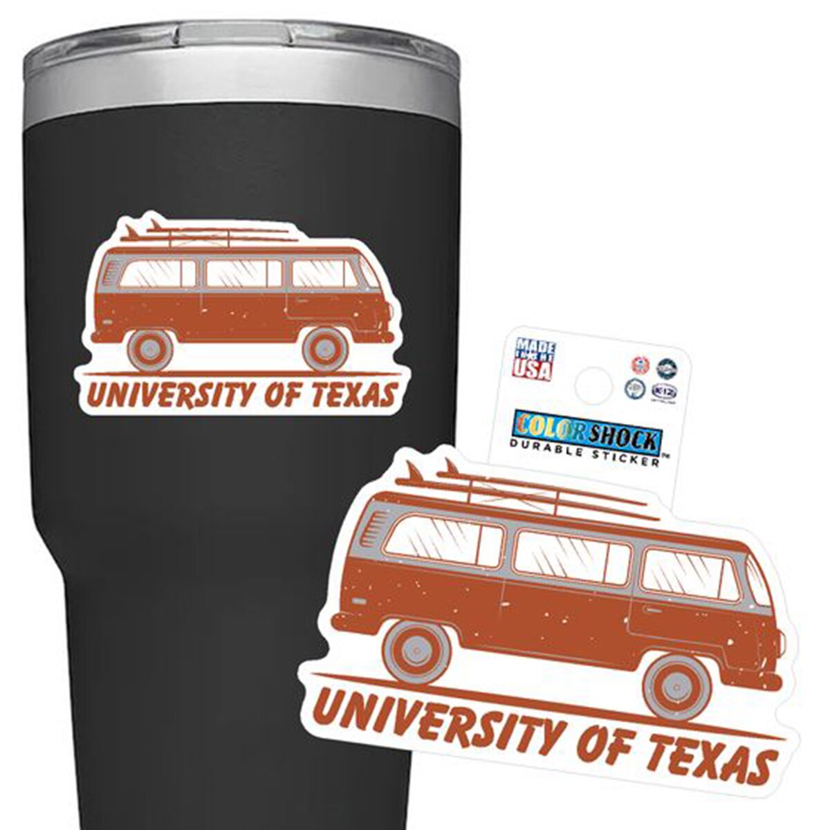 Texas Van Rugged Sticker – University Co-op