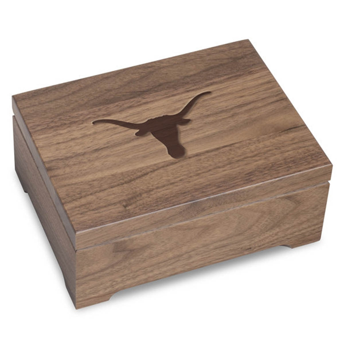 M.LaHart Texas Longhorns Solid Walnut Desk Box
