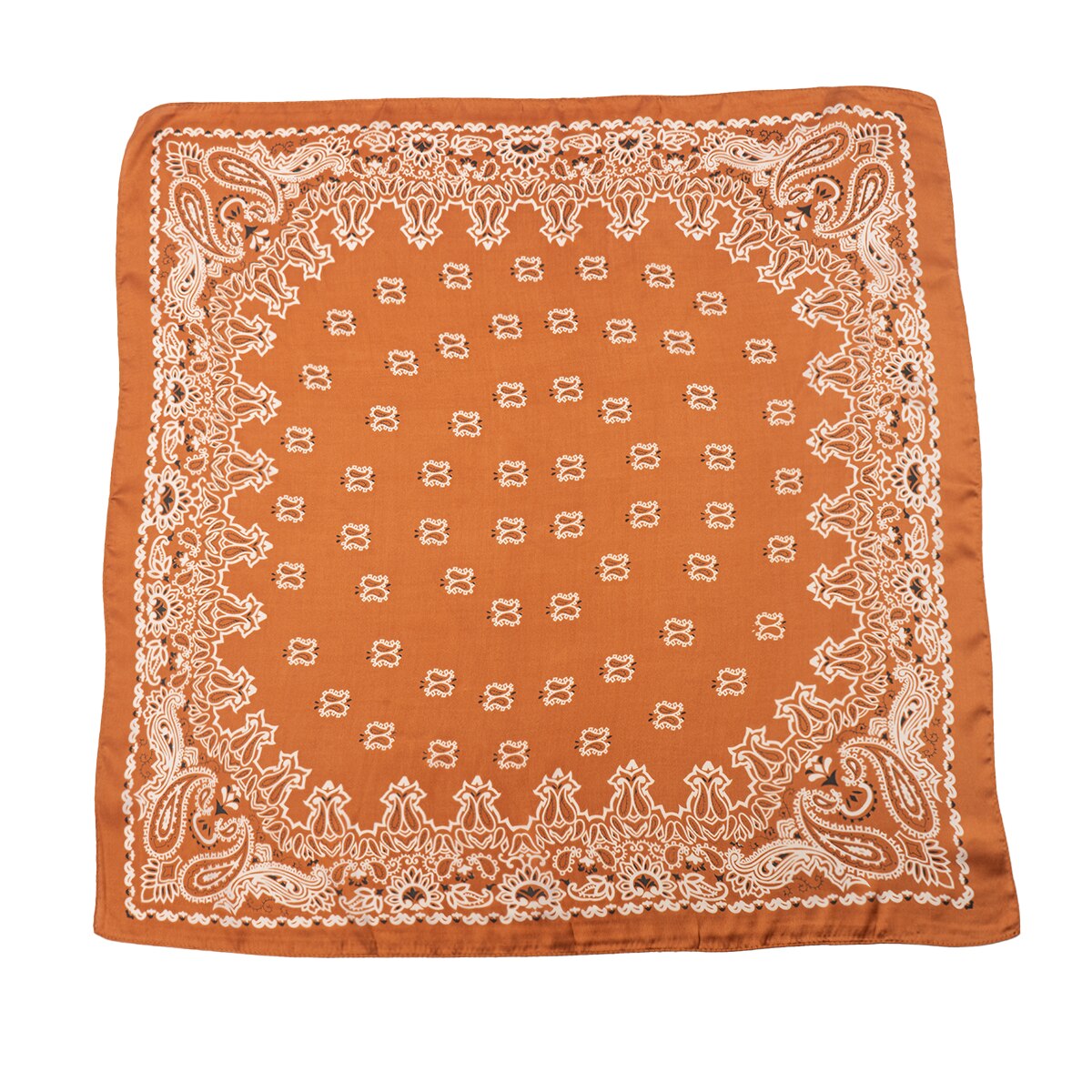 Burnt Orange Paisley Handkerchief