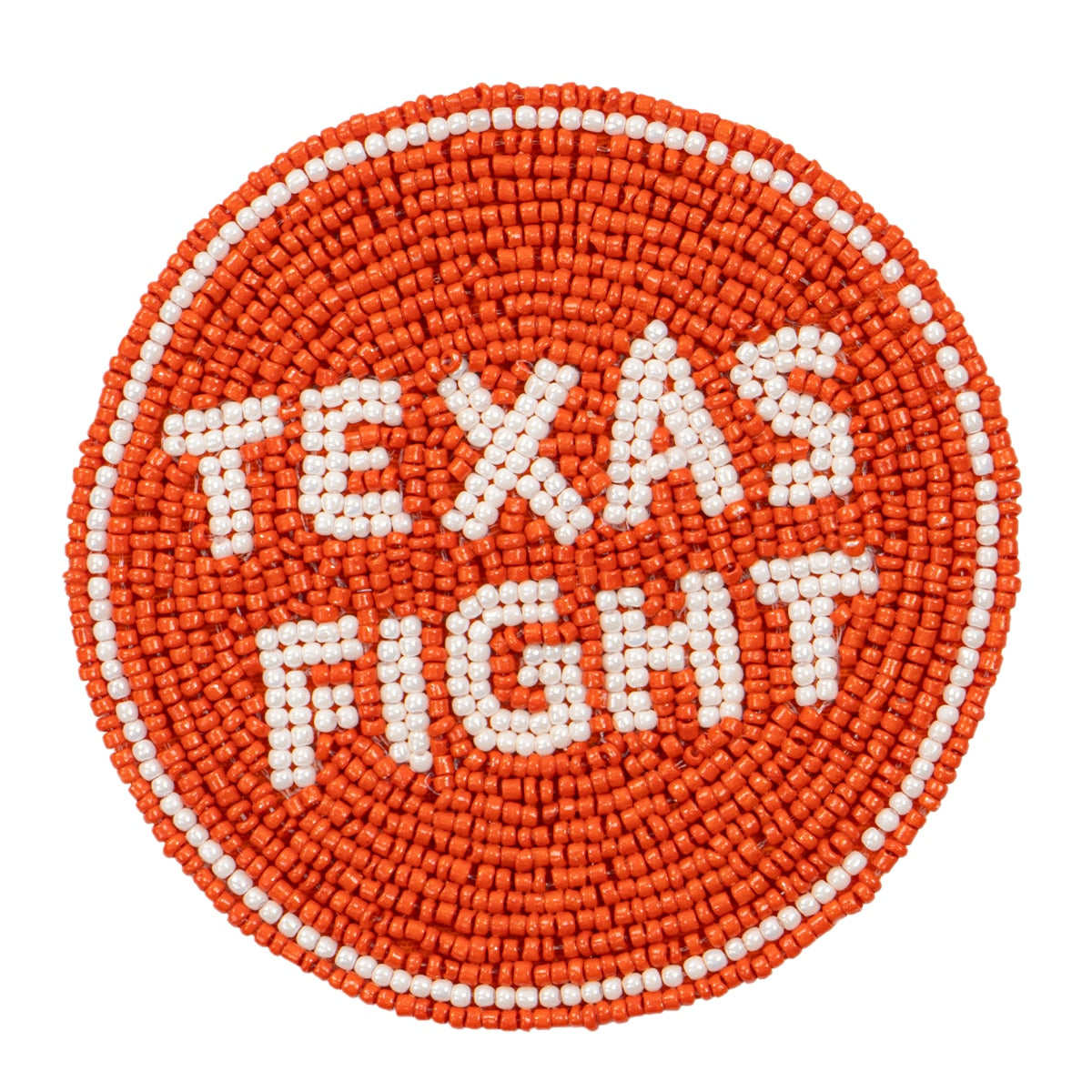 Texas Fight Beaded Button