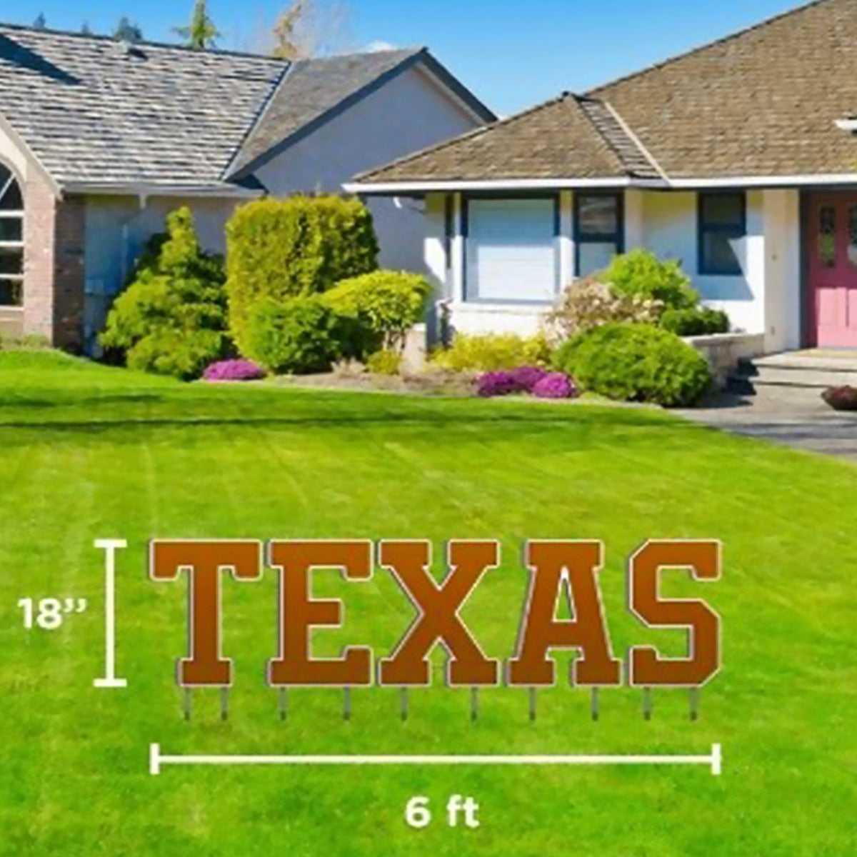 Texas Letters Yard Sign – University Co-op