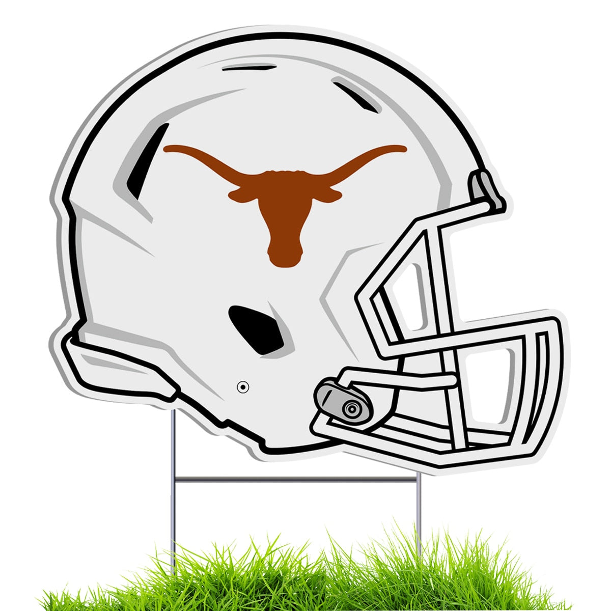 Texas Longhorns Football Helmet Yard Sign