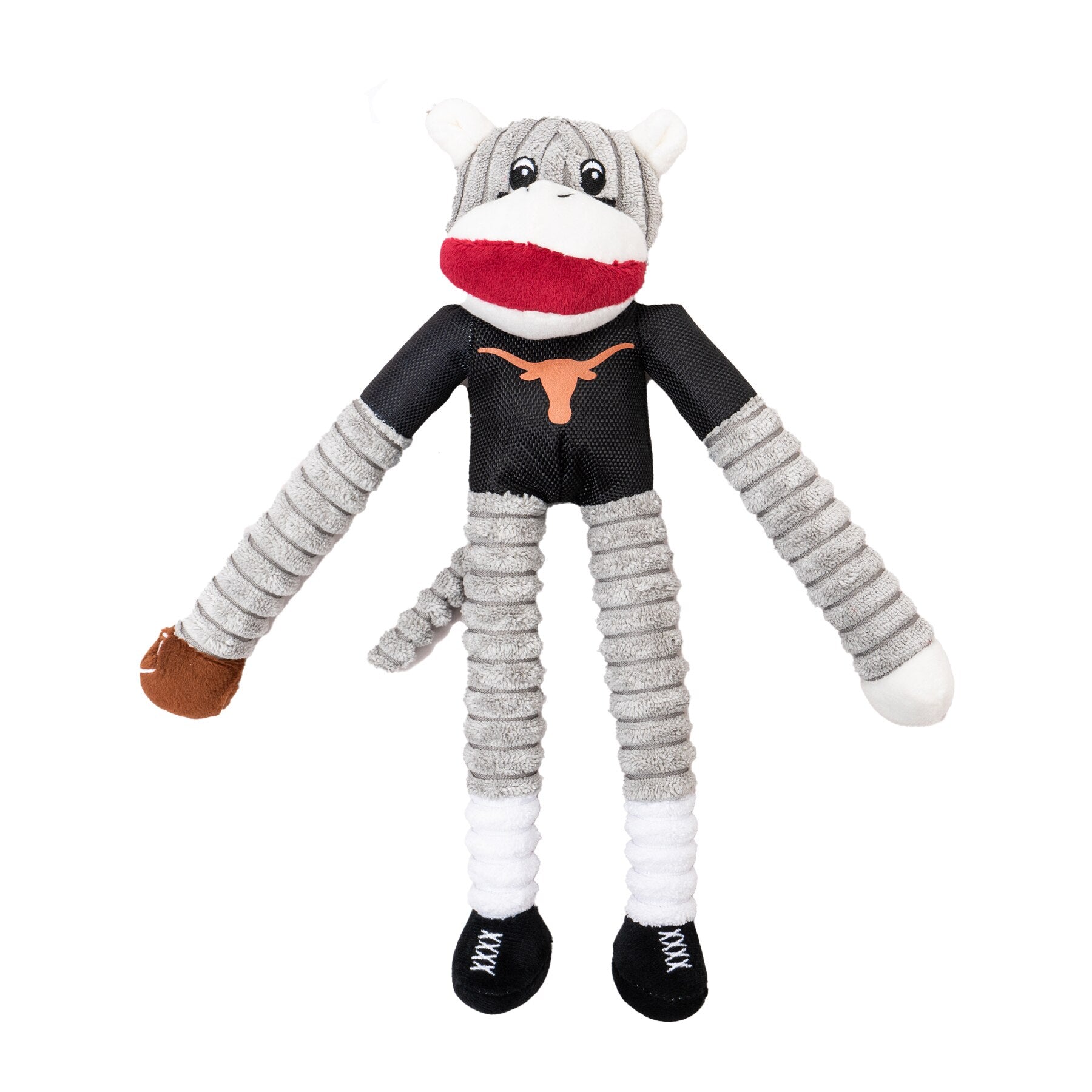 Texas Longhorns Sock Monkey Pet Toy