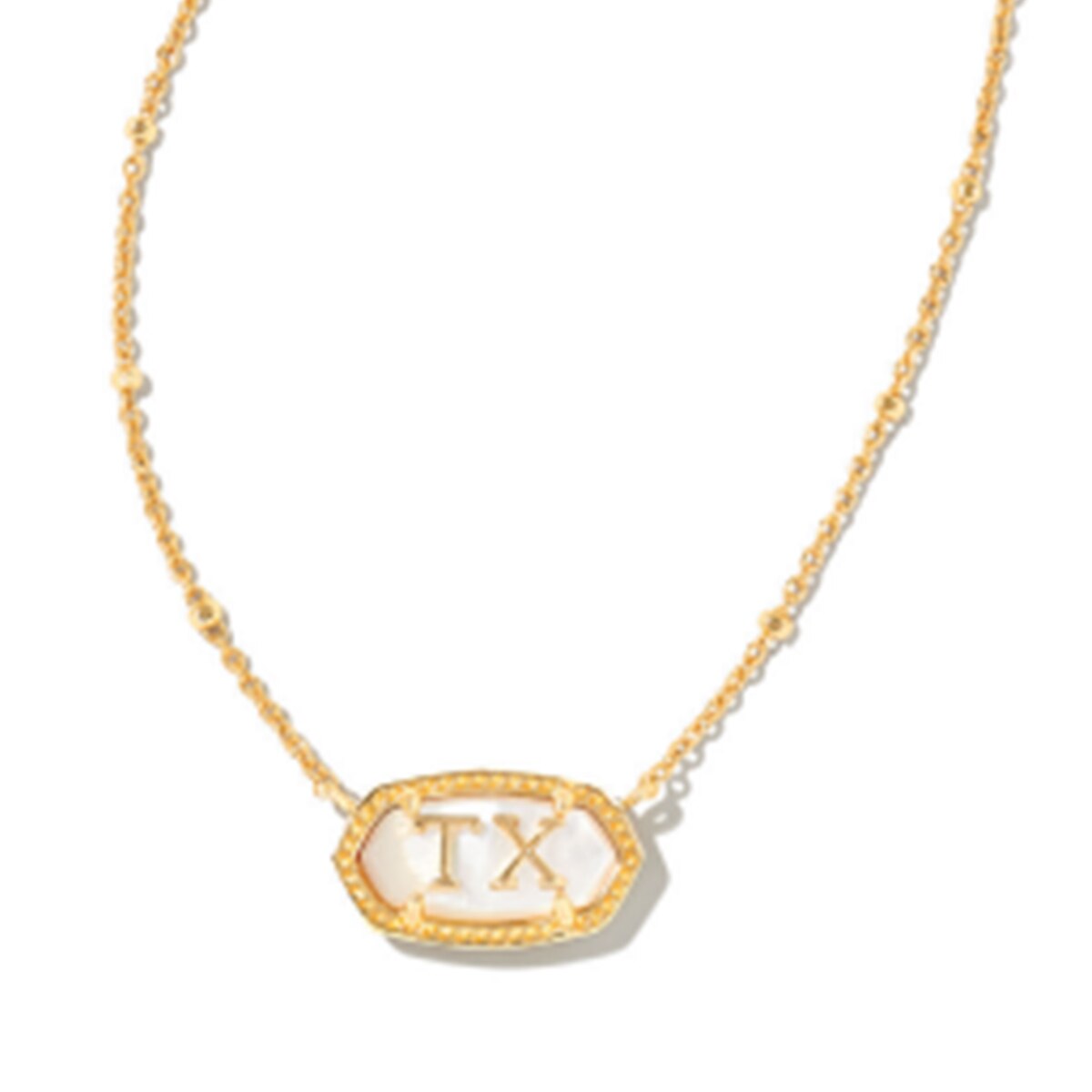 Kendra Scott Baroque Vintage Elisa Pendant Necklace in Natural Mother-of-Pearl