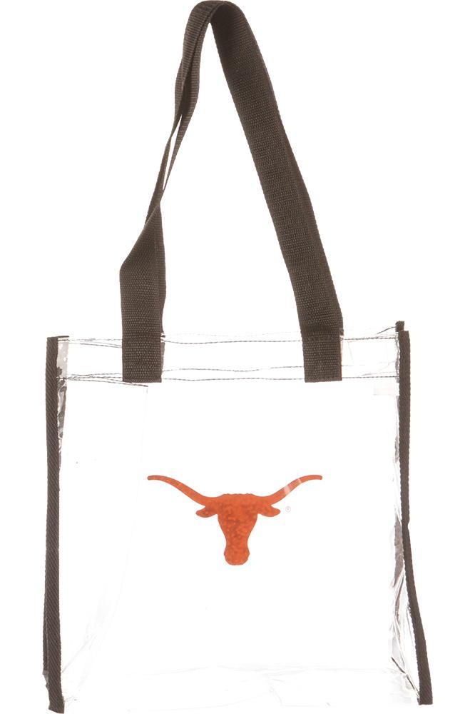 Longhorn Clear Stadium Tote Black Strap Bag