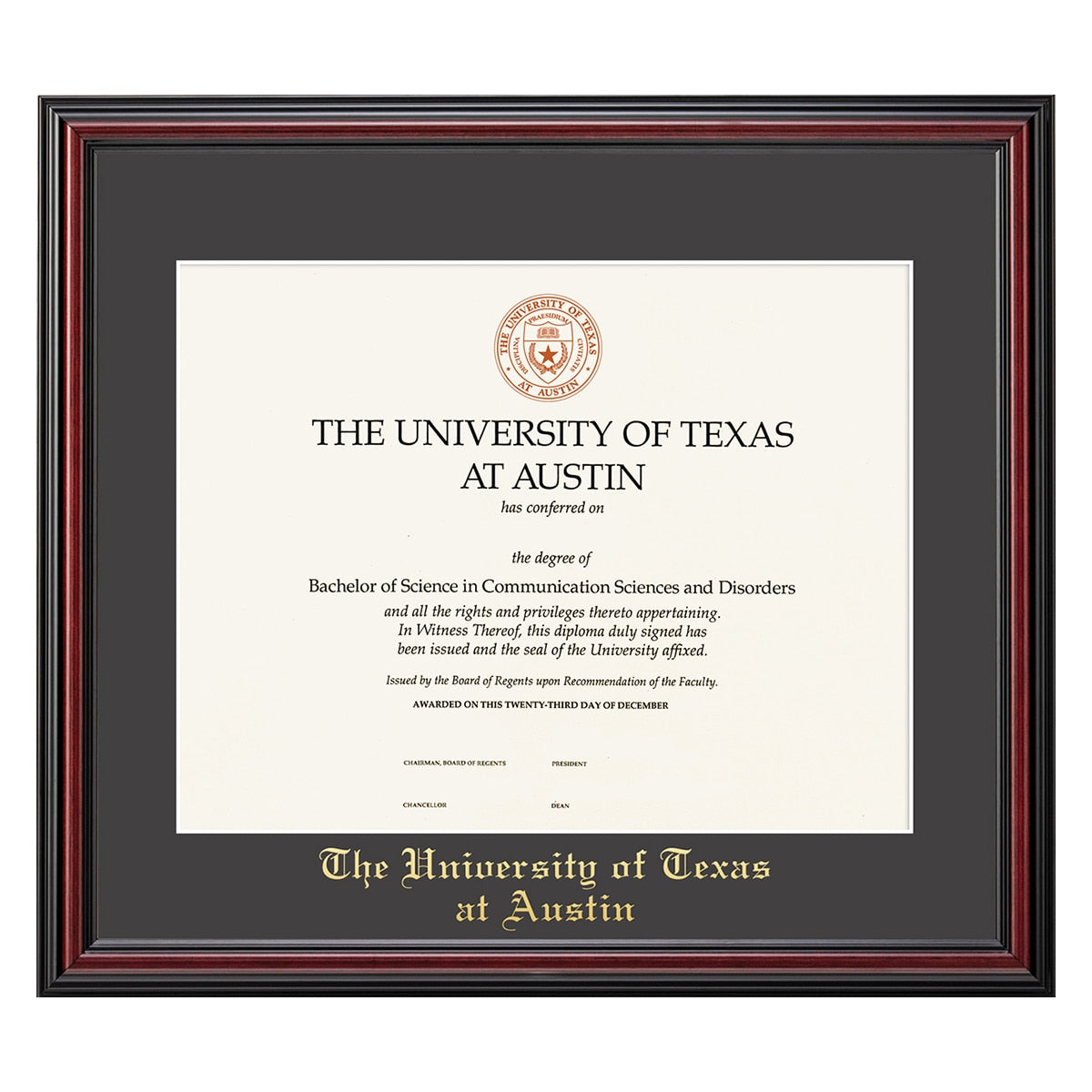 University of Texas Athens Diploma Frame