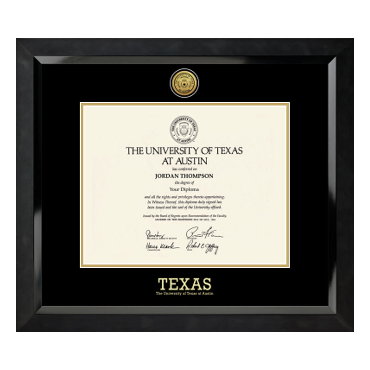 University of Texas Eclipse Gold Embossed Diploma Frame
