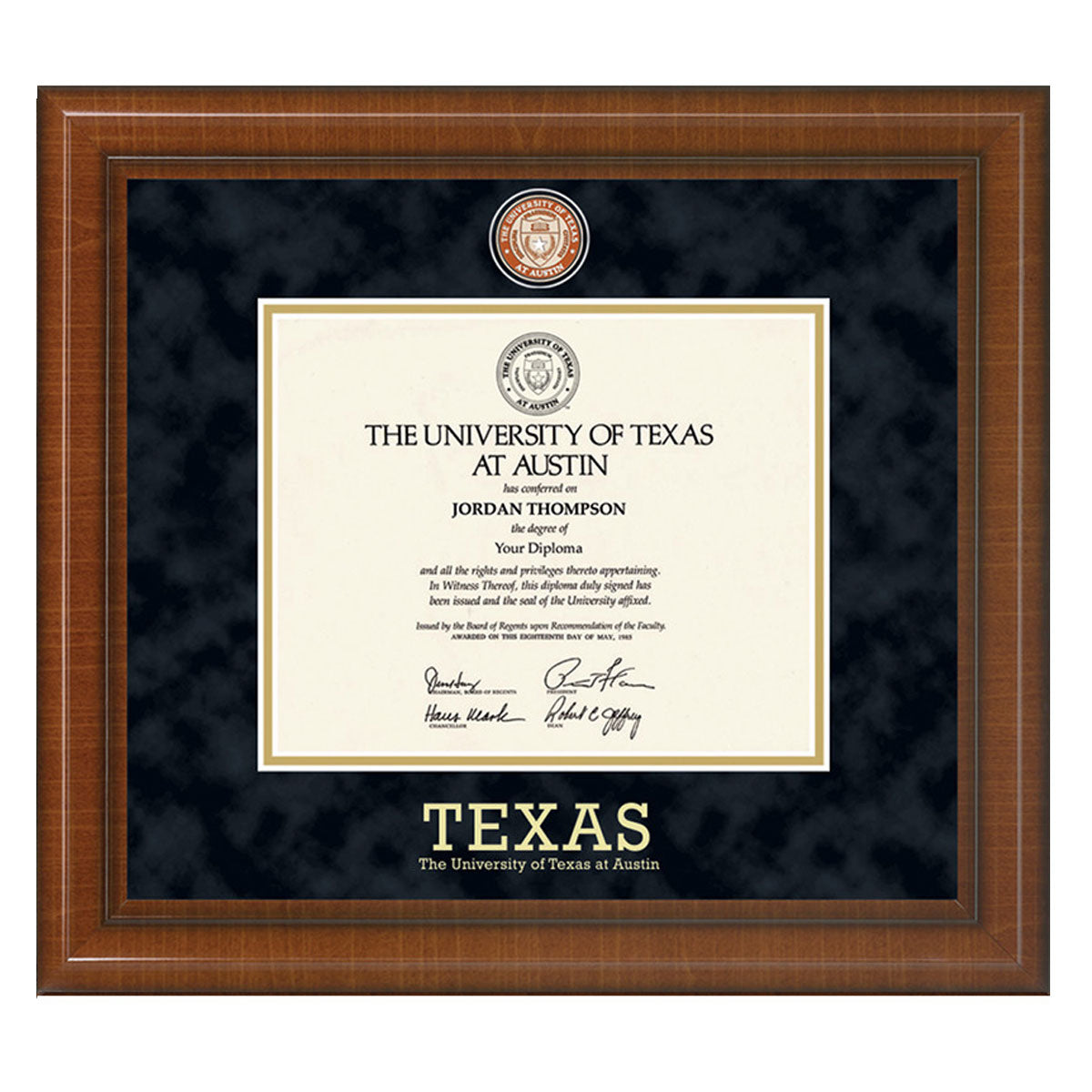University of Texas Prescott Masterpiece Medallion Diploma Frame