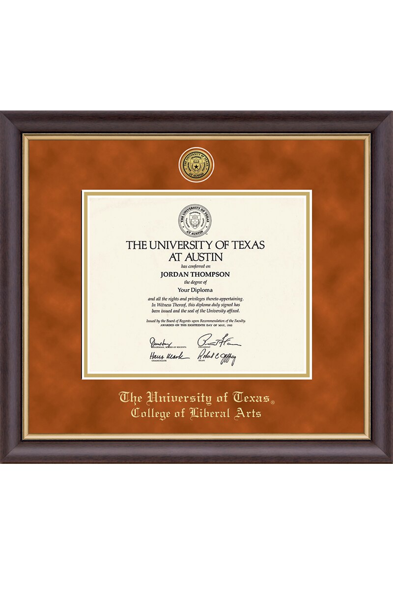 University of Texas College Name Diploma Frame