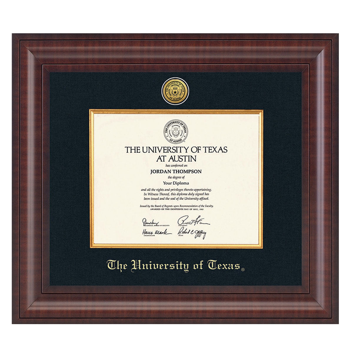 University of Texas Premier Black Diploma Frame