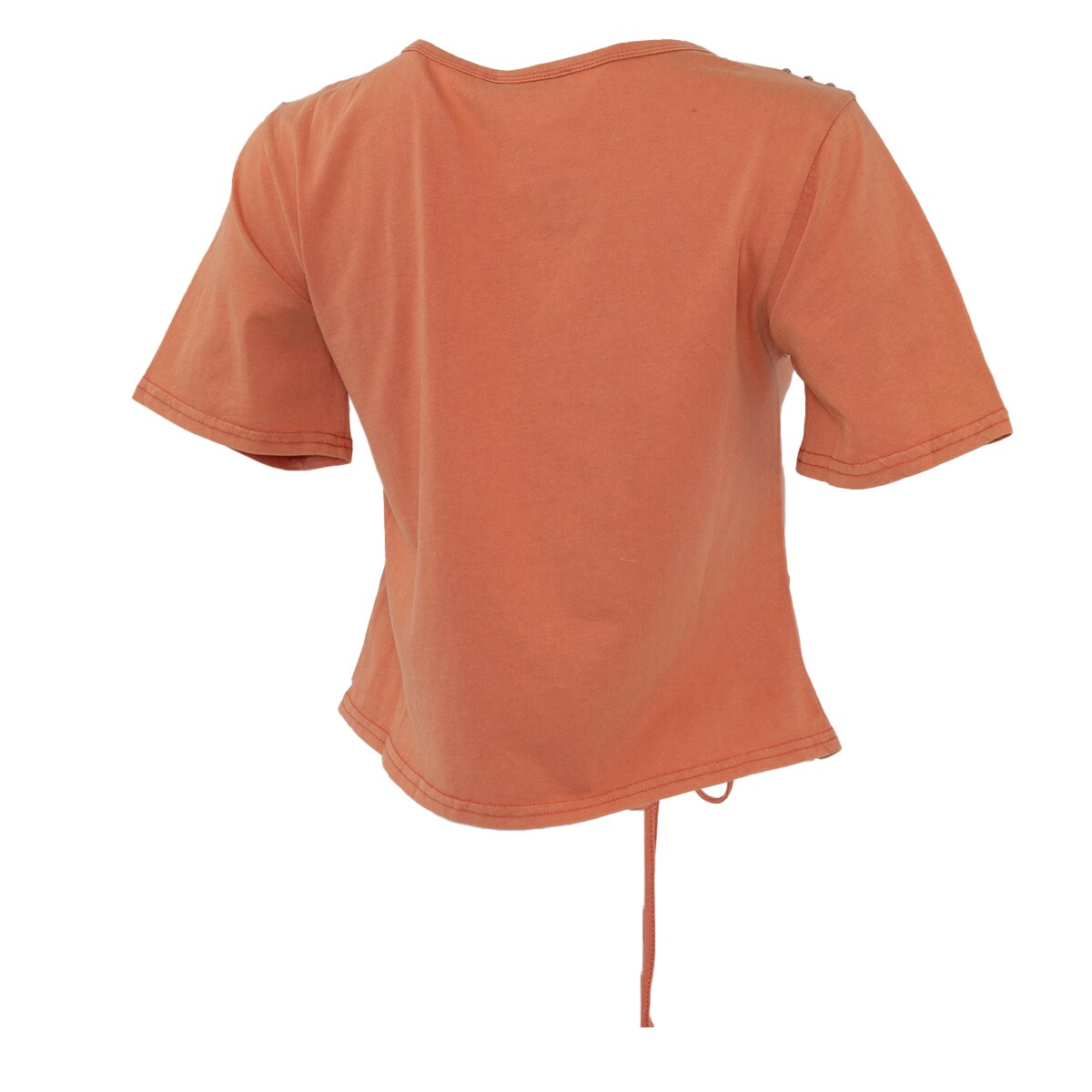 Cinched Studded Crop Tee