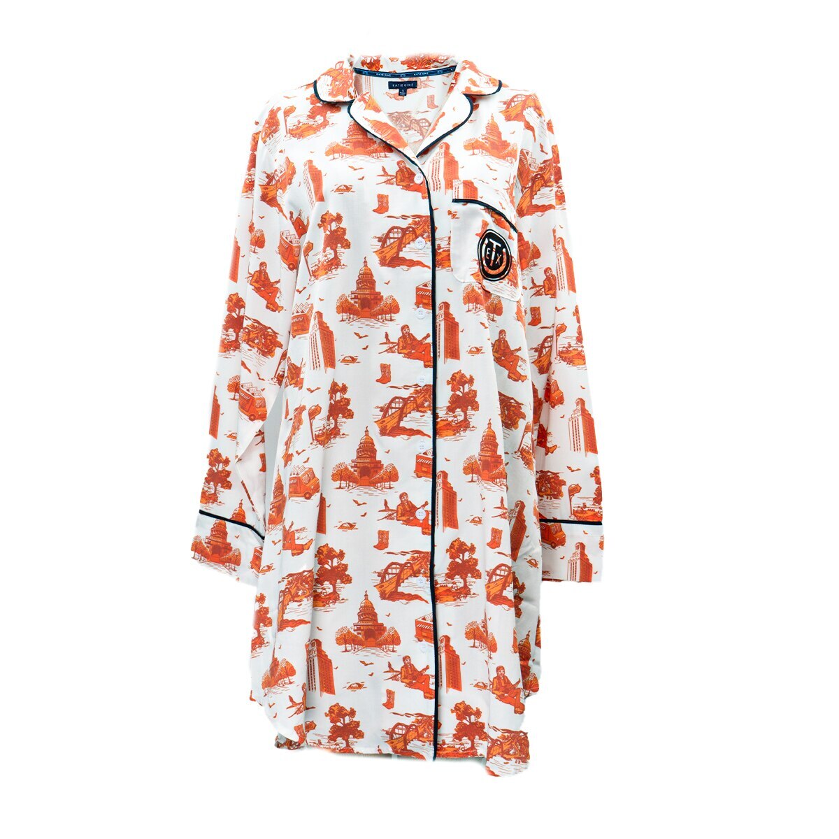 Texas Exes Katie Kime Toile Sleep Dress